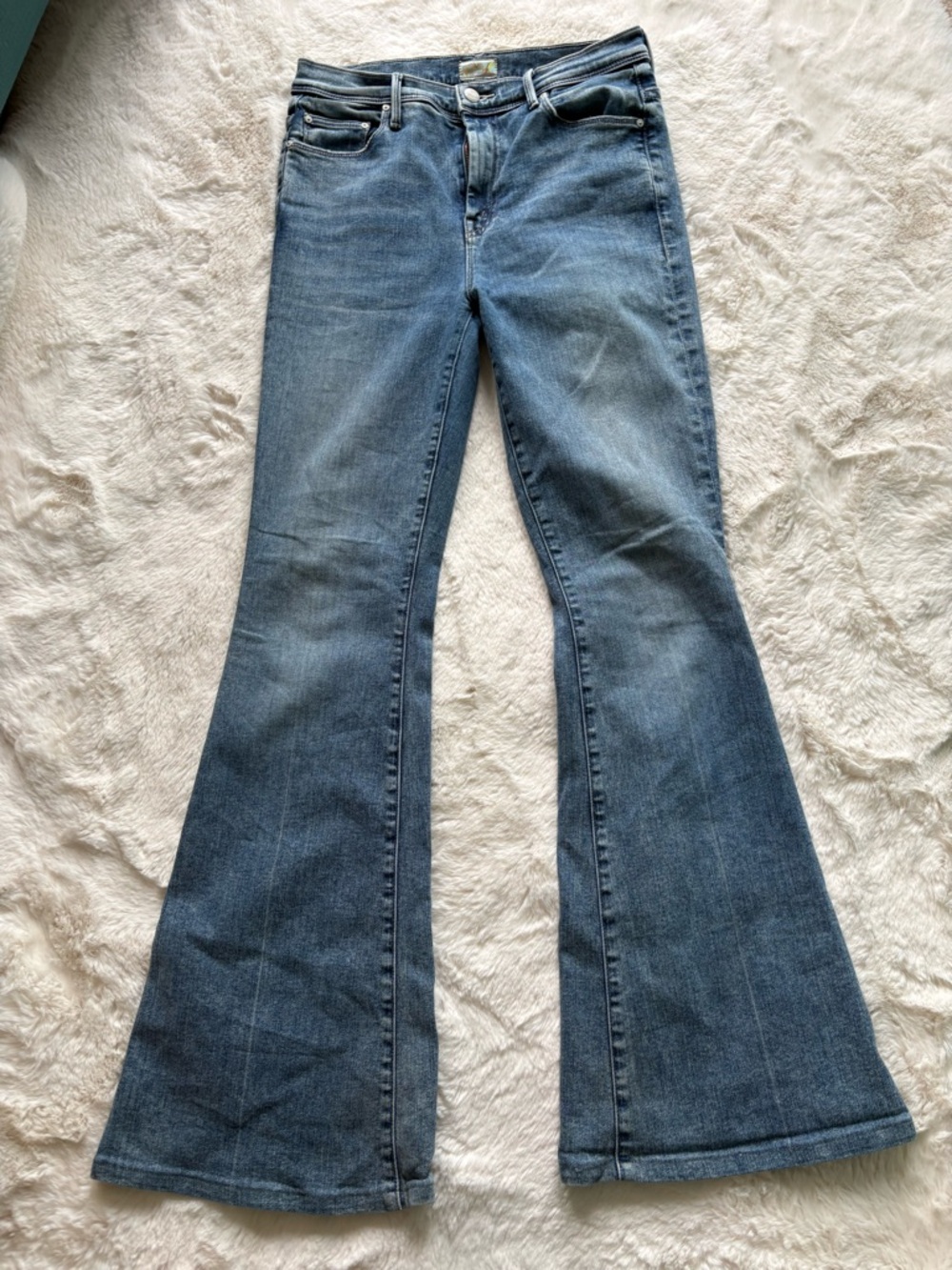 MOTHER Mid-Blue Flare Jeans